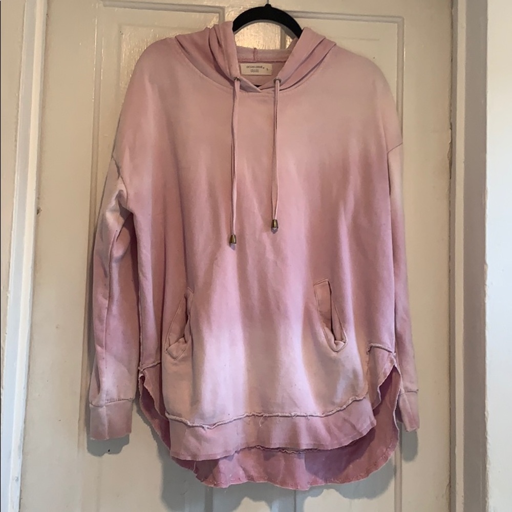 Distressed ombré hoodie